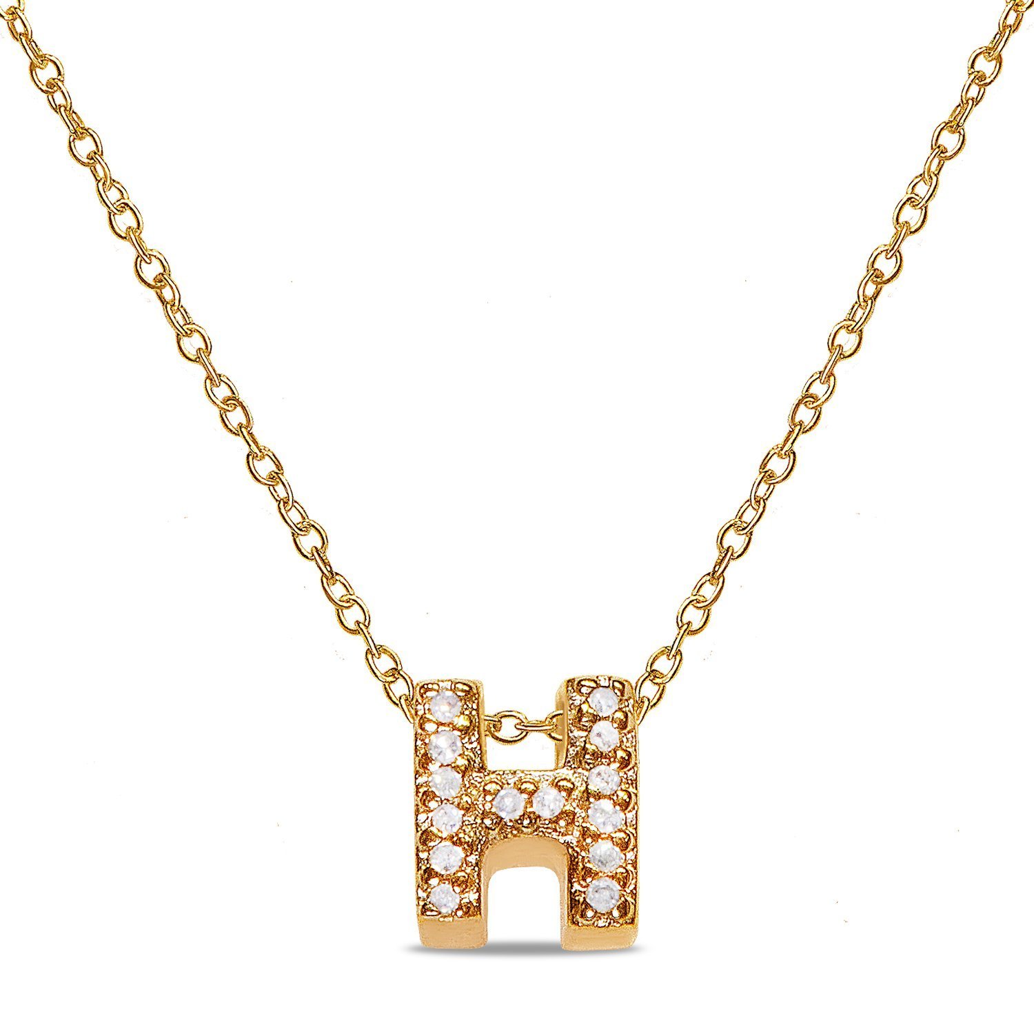Diamond Initial “H” Pendant Necklace