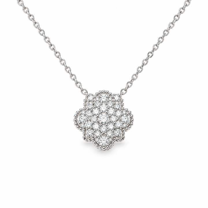 Vintage-Inspired Bloom Floral Cluster Pendant Necklace