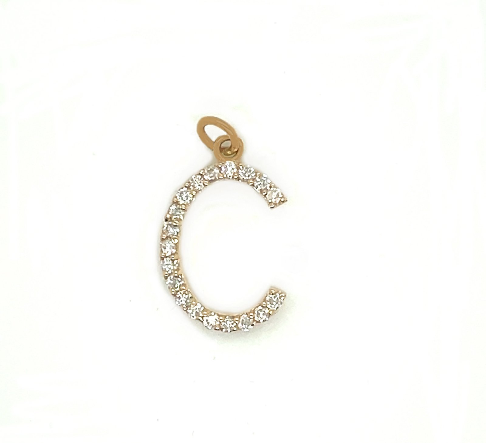 Diamond Initial “C” Pendant