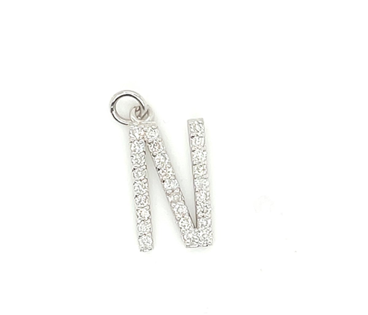 Diamond Initial “N” Pendant