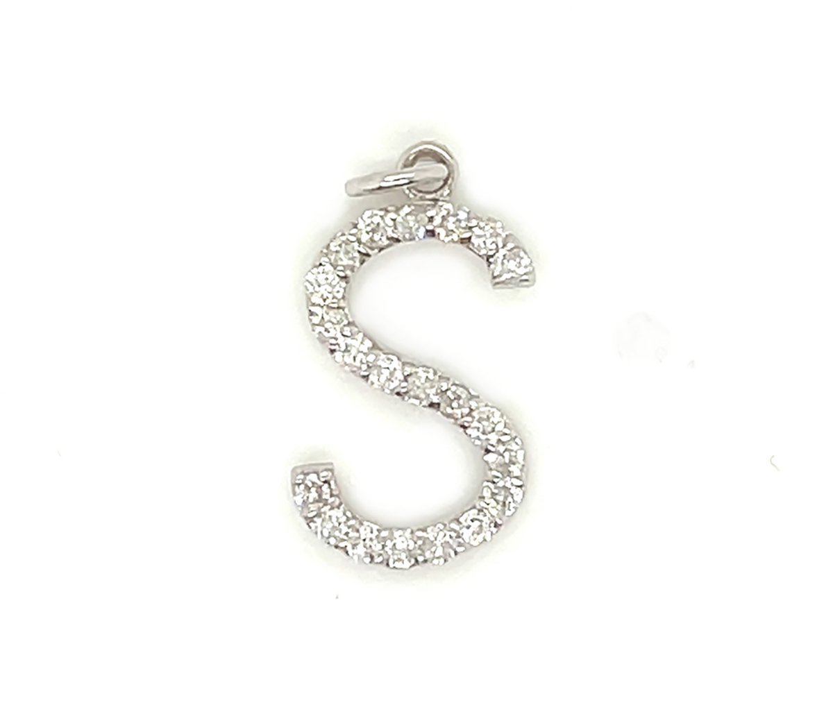 Diamond Initial “S” Pendant