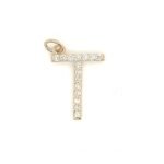 Diamond Initial “T” Pendant