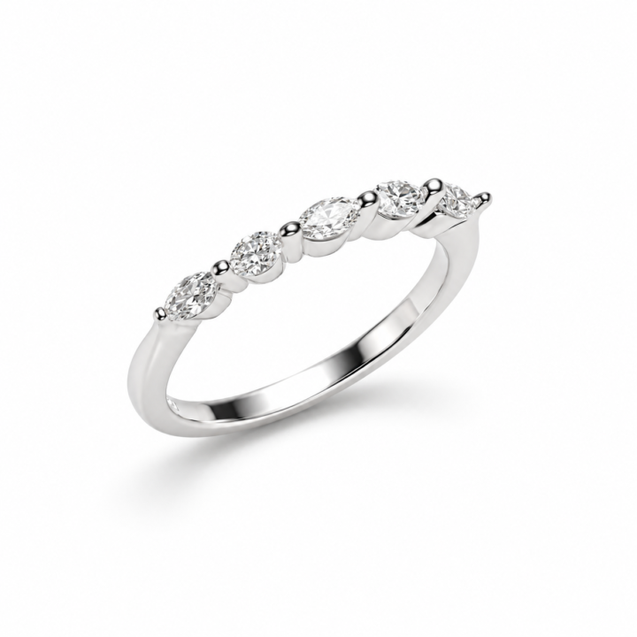 Delicate Diamond Accent Wedding Band