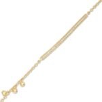 10K Yellow Gold Diamond Bar Adjustable Bracelet
