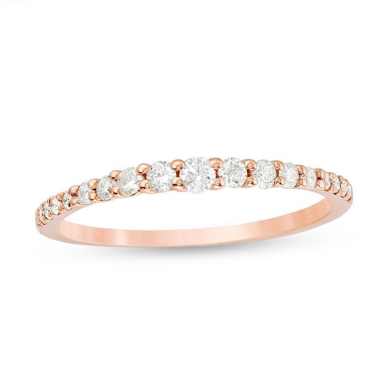 Rose Gold Graduating Diamond Eternity Band