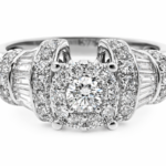 Multi-Row Baguette Diamond Vintage Ring