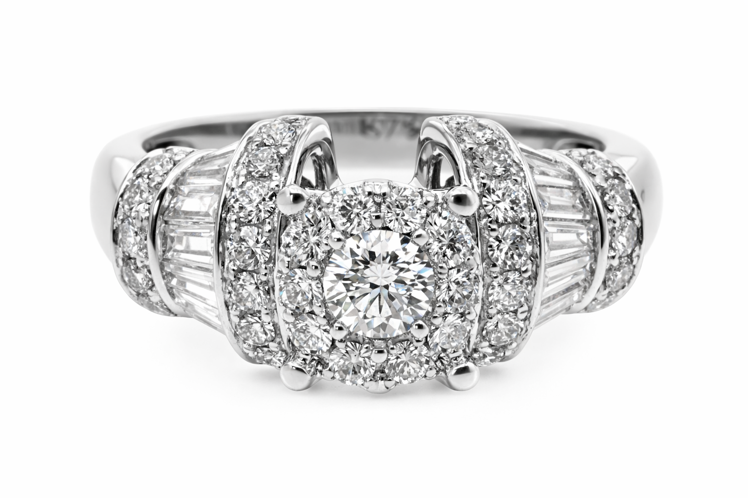 Multi-Row Baguette Diamond Vintage Ring