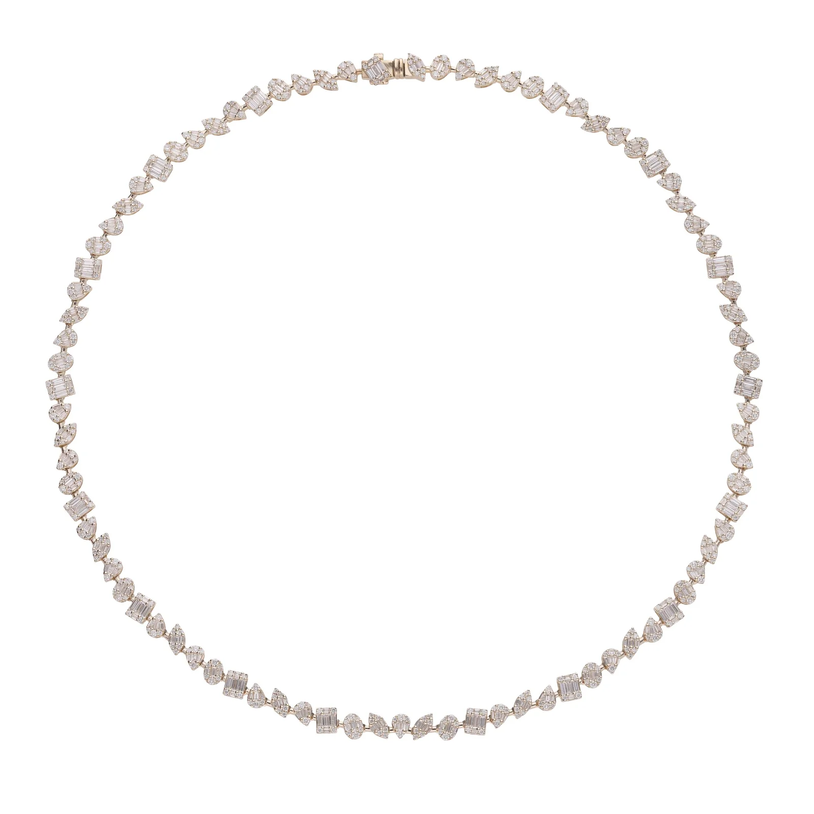 Delicate Faceted Bead Multi Shape Necklace