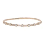 Diamond Station Flexi Bangle Bracelet