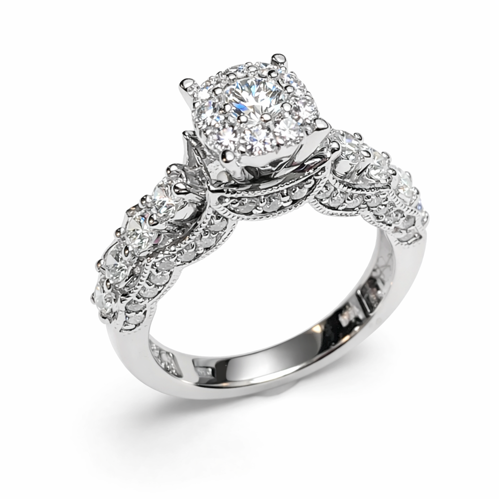 Cushion Diamond Vintage Engagement Ring