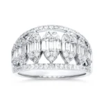 White Gold Multi-Shape Diamond Statement Band