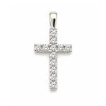 White Gold Diamond Cross Pendant
