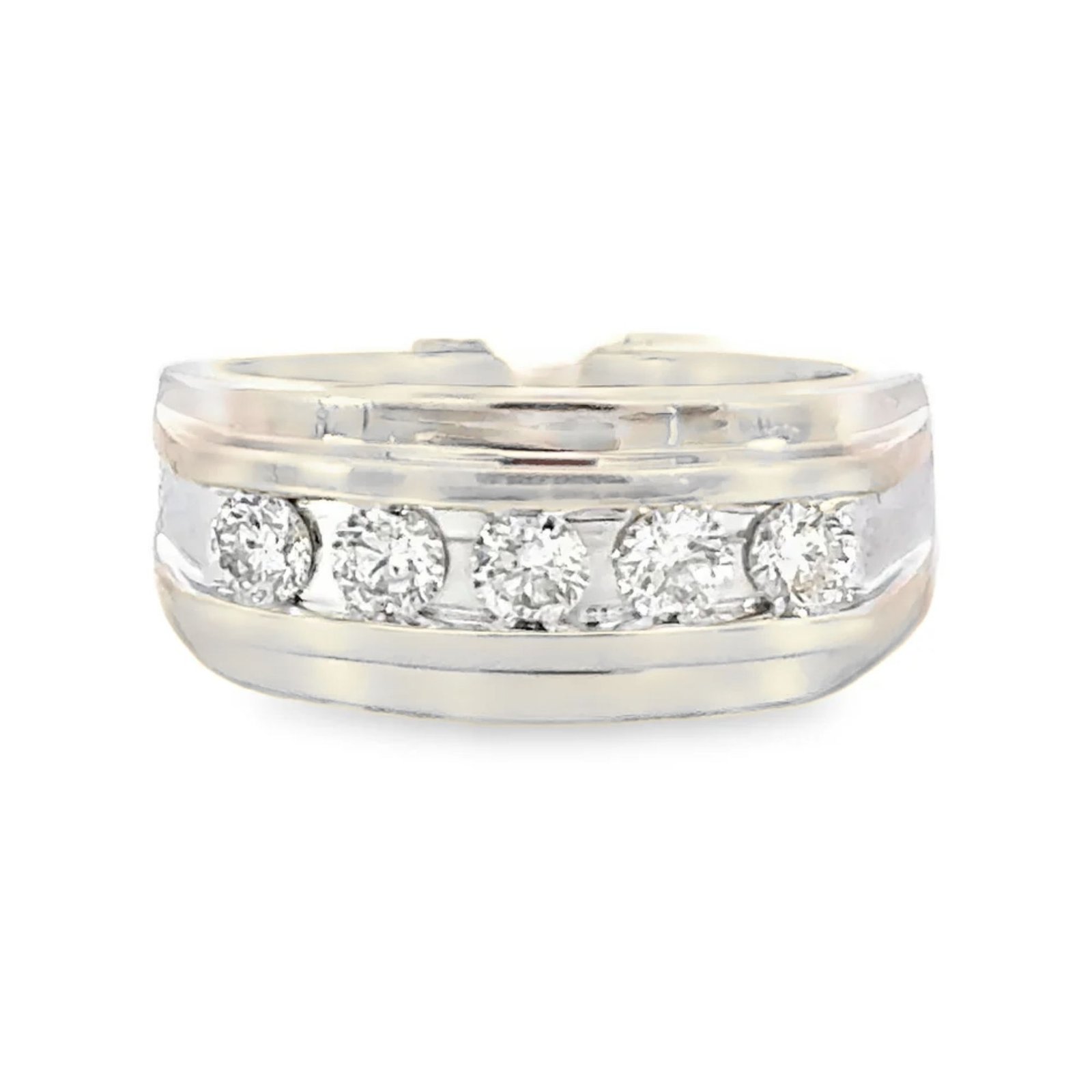 White Gold Diamond Channel-Set Band