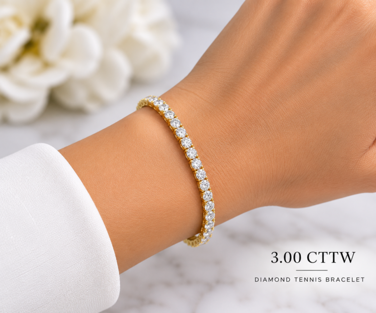 14KT DEF/VVS-VS Tennis Bracelet