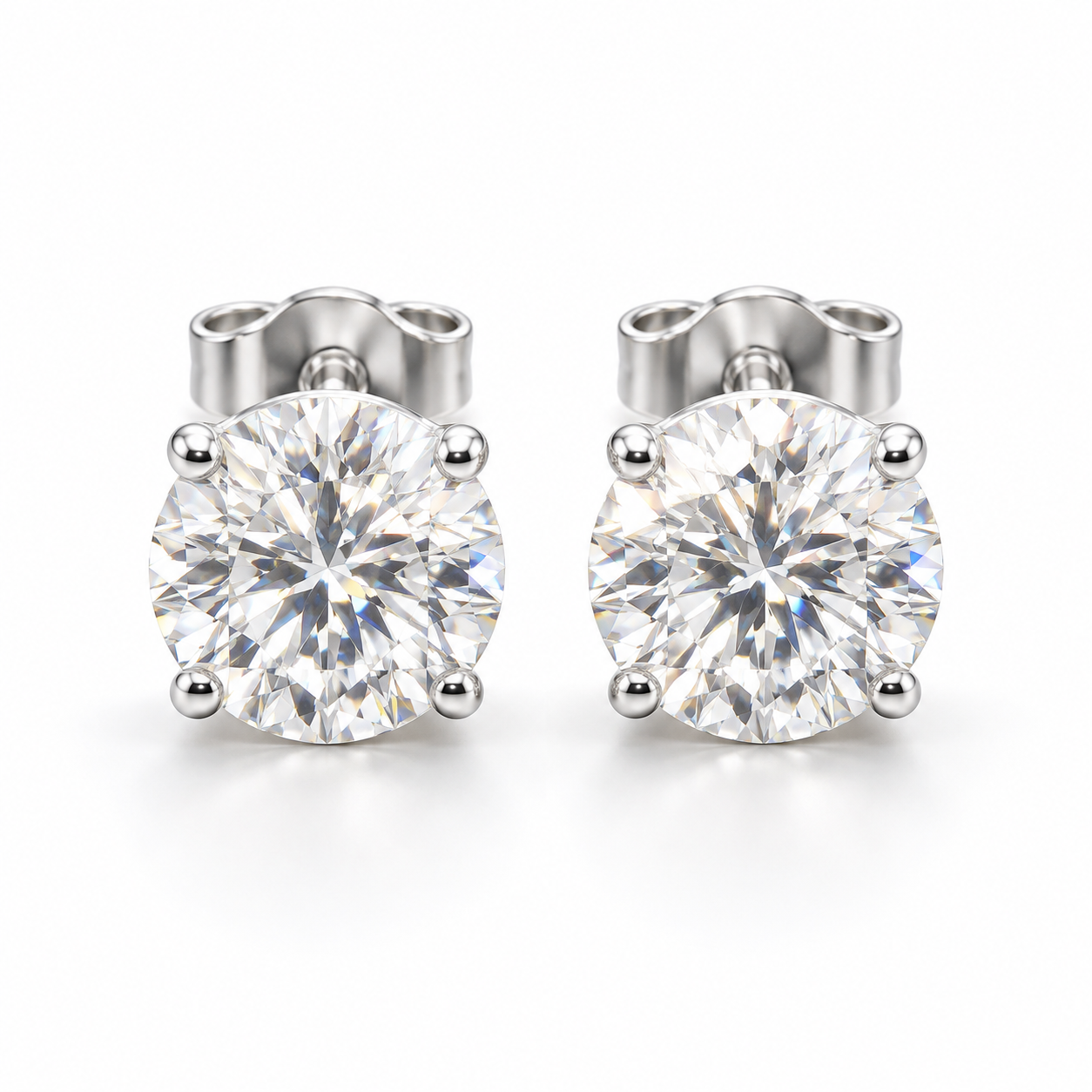 14KT DEF/VVS–VS Diamond Stud Earrings